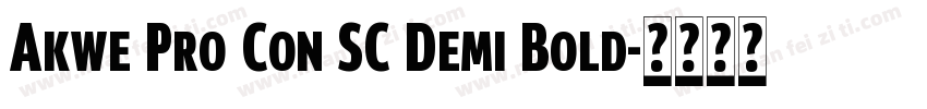 Akwe Pro Con SC Demi Bold字体转换